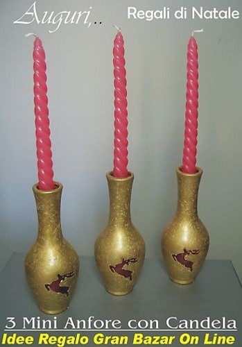Natale portacandela aura pz - natale,