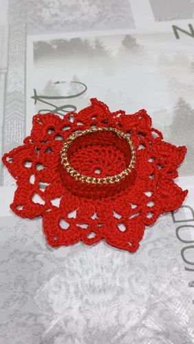 Porta candele uncinetto - porta,