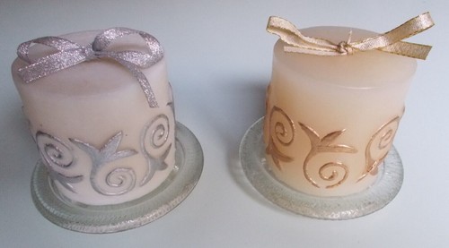 Candele natale decorate - 2, di