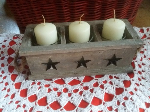 Portacandele natale legno e - portacandele,