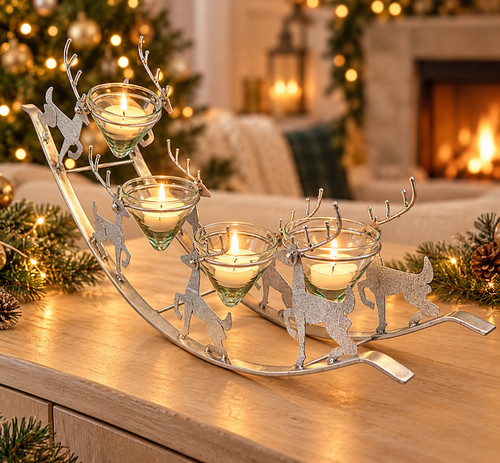 Porta candele multiplo renne - -,